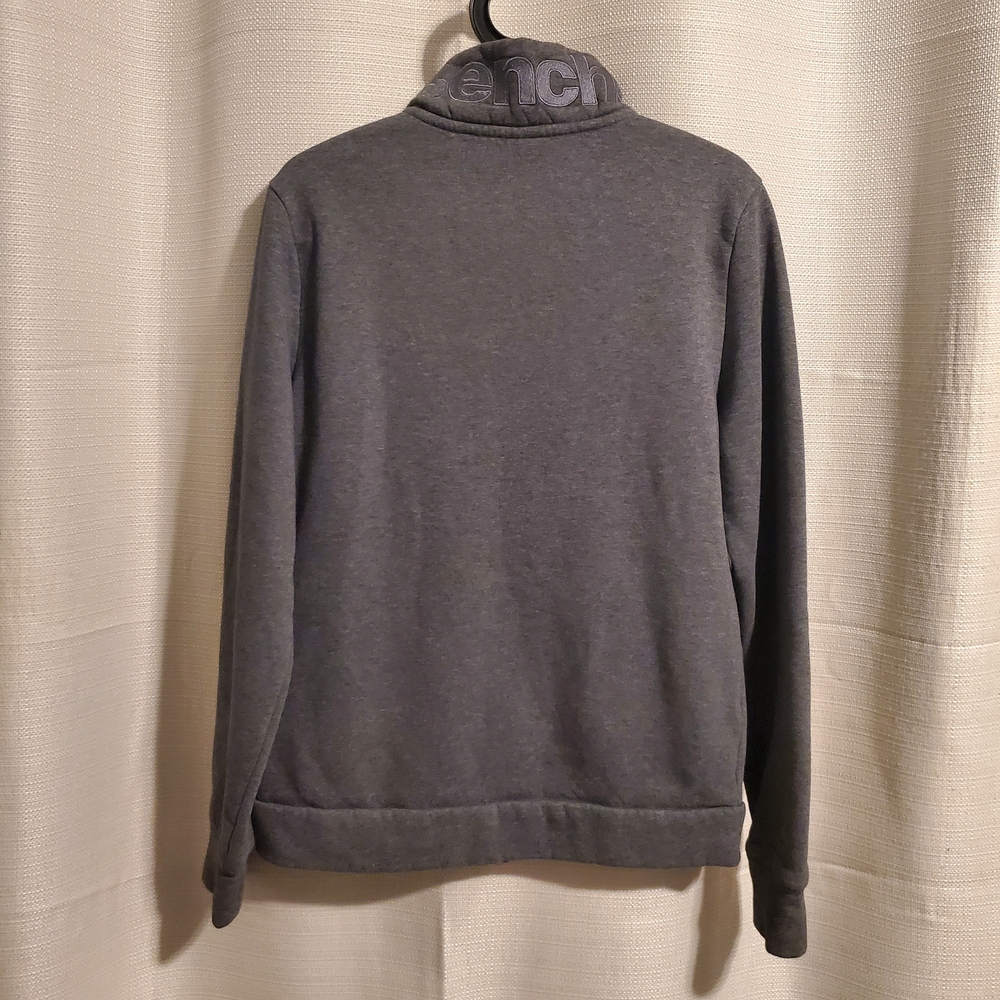 (3/$20) Bench Men's Grey Fleece Zip-Up Sweater Size S - Picture 5 of 13